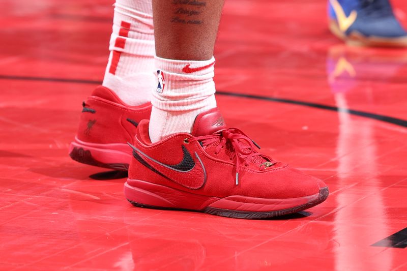 CHICAGO, IL - FEBRUARY 26: The sneakers worn by Coby White #0 of the Chicago Bulls during the game against the Washington Wizards on February 26, 2023 at United Center in Chicago, Illinois. NOTE TO USER: User expressly acknowledges and agrees that, by downloading and or using this photograph, User is consenting to the terms and conditions of the Getty Images License Agreement. Mandatory Copyright Notice: Copyright 2023 NBAE (Photo by Jeff Haynes/NBAE via Getty Images)