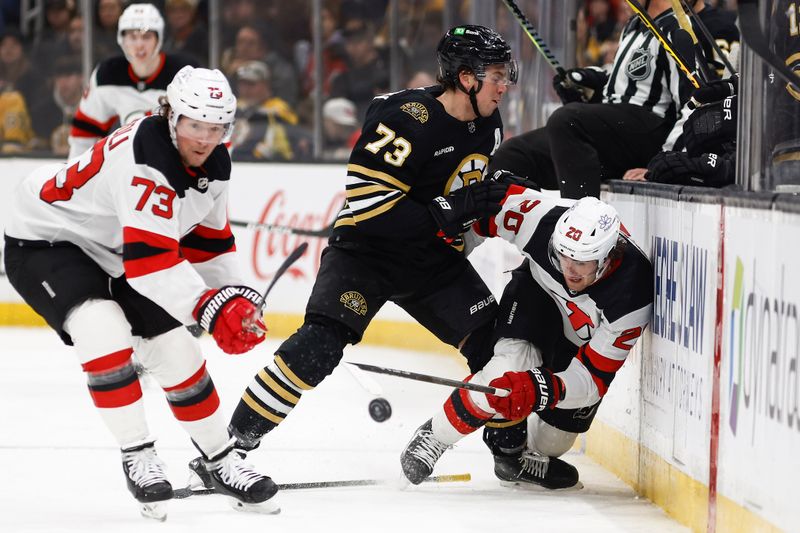 Jan 15, 2024; Boston, Massachusetts, USA; during the second period at TD Garden. Mandatory Credit: Winslow Townson-USA TODAY Sports