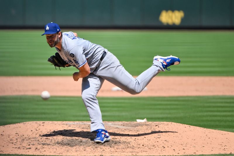 Jun 8, 2025; St. Louis, Missouri, USA;  Los Angeles Dodgers starting pitcher Clayton Kershaw (22) pitches against the St. Louis Cardinals during the fifth inning at Busch Stadium. Mandatory Credit: Jeff Curry-Imagn Images