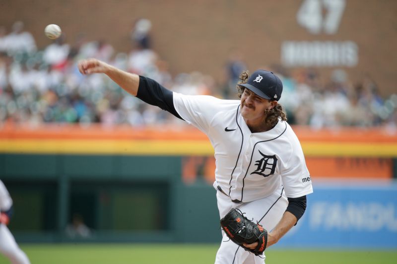 Jul 23, 2023; Detroit, Michigan, USA; Detroit Tigers pitcher Jared Foley (68) pitches during the seventh inning at Comerica Park. Mandatory Credit: Brian Bradshaw Sevald-USA TODAY Sports