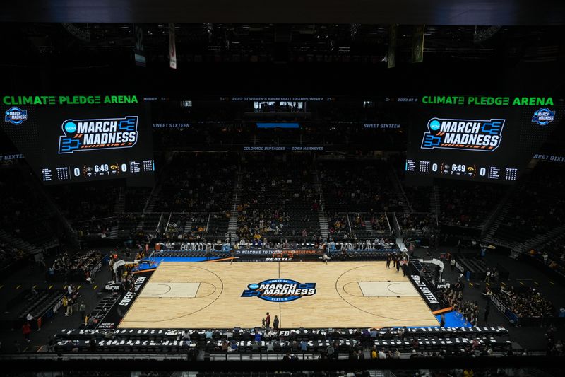 Mar 24, 2023; Seattle, WA, USA; A general overall view of Climate Pledge Arena. Mandatory Credit: Kirby Lee-USA TODAY Sports