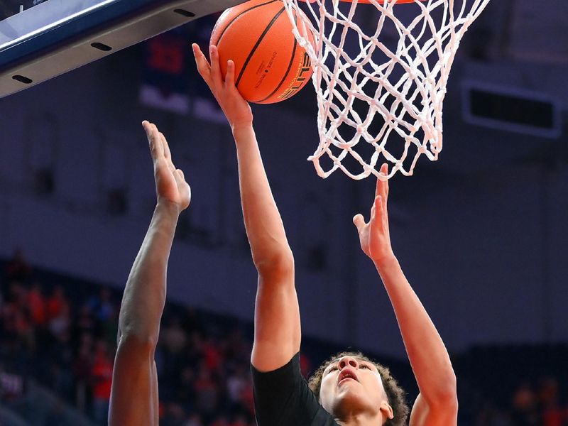Dec 2, 2025; Syracuse, New York, USA; Tennessee Volunteers forward Nate Ament (10) shoots against Syracuse Orange forward William Kyle III (42) during the first half at the JMA Wireless Dome. Mandatory Credit: Rich Barnes-Imagn Images