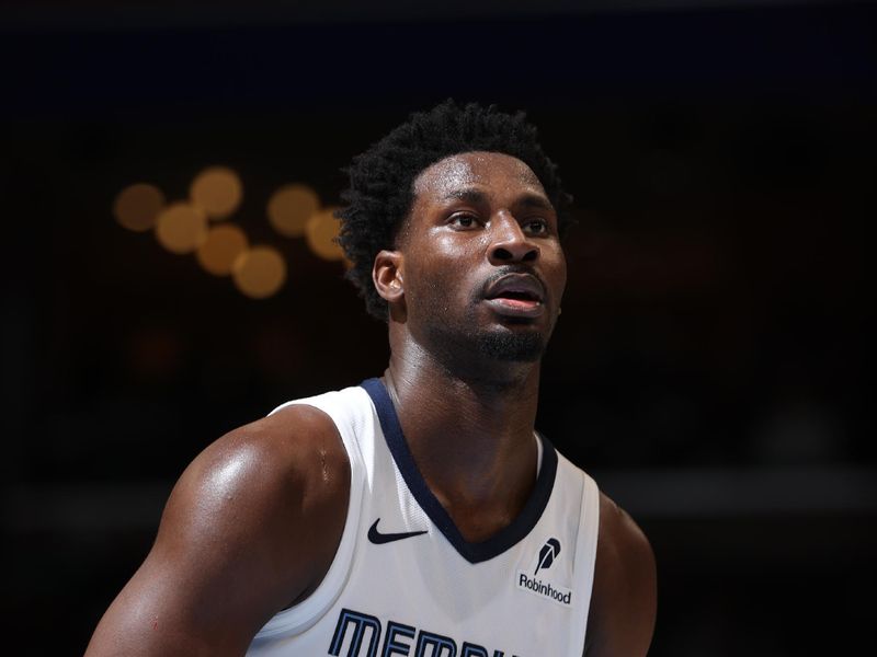 MEMPHIS, TN - DECEMBER 5: Jaren Jackson Jr. #13 of the Memphis Grizzlies prepares to shoot a free throw during the game against the Sacramento Kings on December 5, 2024 at FedExForum in Memphis, Tennessee. NOTE TO USER: User expressly acknowledges and agrees that, by downloading and or using this photograph, User is consenting to the terms and conditions of the Getty Images License Agreement. Mandatory Copyright Notice: Copyright 2024 NBAE (Photo by Joe Murphy/NBAE via Getty Images)