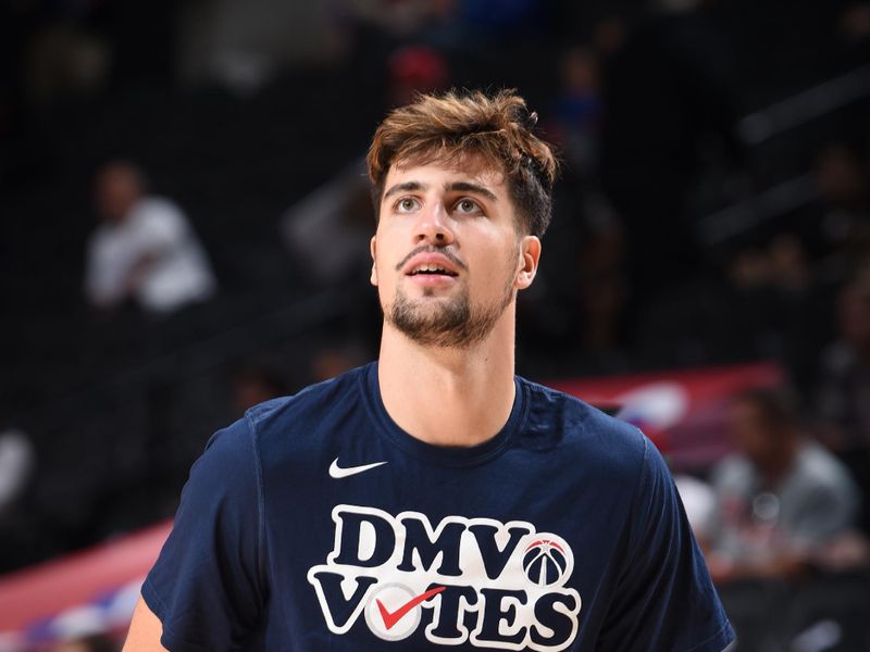 PHILADELPHIA, PA - NOVEMBER 2: Deni Avdija #9 of the Washington Wizards warms up before the game against the Philadelphia 76ers on November 2, 2022 at the Wells Fargo Center in Philadelphia, Pennsylvania NOTE TO USER: User expressly acknowledges and agrees that, by downloading and/or using this Photograph, user is consenting to the terms and conditions of the Getty Images License Agreement. Mandatory Copyright Notice: Copyright 2022 NBAE (Photo by David Dow/NBAE via Getty Images)