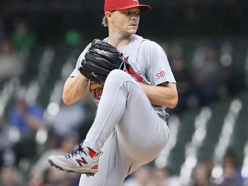 May 9, 2024; Milwaukee, Wisconsin, USA;  St. Louis Cardinals pitcher Sonny Gray (54) throws a pitch during the first inning against the Milwaukee Brewers at American Family Field. Mandatory Credit: Jeff Hanisch-USA TODAY Sports