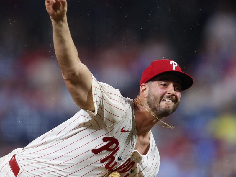 Sep 27, 2025; Philadelphia, Pennsylvania, USA; Philadelphia Phillies pitcher Max Lazar (60) throws a pitch during the seventh inning against the Minnesota Twins at Citizens Bank Park. Mandatory Credit: Bill Streicher-Imagn Images