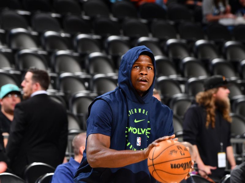 PHOENIX, AZ - MARCH 2:  Anthony Edwards #5 of the Minnesota Timberwolves warms up before the game against the Phoenix Suns on March 2, 2025 at PHX Arena in Phoenix, Arizona. NOTE TO USER: User expressly acknowledges and agrees that, by downloading and or using this photograph, user is consenting to the terms and conditions of the Getty Images License Agreement. Mandatory Copyright Notice: Copyright 2025 NBAE (Photo by Barry Gossage/NBAE via Getty Images)