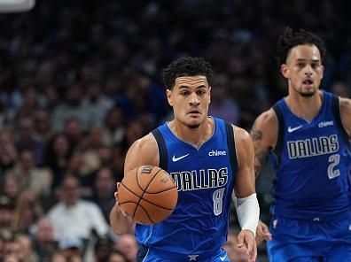 DALLAS, TX - NOVEMBER 5: Josh Green #8 of the Dallas Mavericks dribbles the ball during the game against the Charlotte Hornets on November 5, 2023 at the American Airlines Center in Dallas, Texas. NOTE TO USER: User expressly acknowledges and agrees that, by downloading and or using this photograph, User is consenting to the terms and conditions of the Getty Images License Agreement. Mandatory Copyright Notice: Copyright 2023 NBAE (Photo by Glenn James/NBAE via Getty Images)