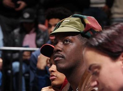 MINNEAPOLIS, MN -  NOVEMBER 1: Lil Yachty sits curtsied during the Denver Nuggets game against the Minnesota Timberwolves on November 1, 2023 at Target Center in Minneapolis, Minnesota. NOTE TO USER: User expressly acknowledges and agrees that, by downloading and or using this Photograph, user is consenting to the terms and conditions of the Getty Images License Agreement. Mandatory Copyright Notice: Copyright 2023 NBAE (Photo by David Sherman/NBAE via Getty Images)