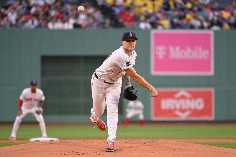 May 15, 2024; Boston, Massachusetts, USA; Boston Red Sox starting pitcher Tanner Houck (89) pitches against the Tampa Bay Rays during the first inning against the Tampa Bay Rays at Fenway Park. Mandatory Credit: Eric Canha-USA TODAY Sports