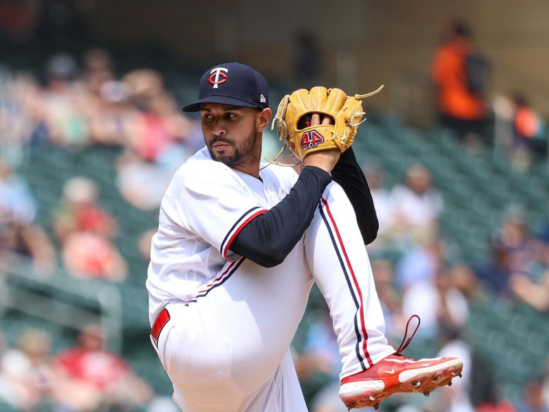 May 24, 2023; Minneapolis, Minnesota, USA; Minnesota Twins relief pitcher Jovani Moran (71) delivers a pitch during the seventh inning against the San Francisco Giants at Target Field. Mandatory Credit: Matt Krohn-USA TODAY Sports