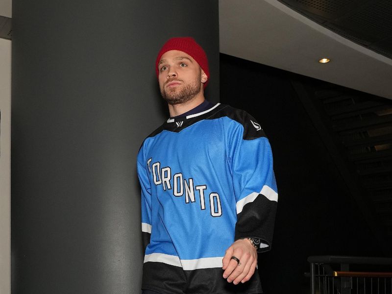 Mar 6, 2024; Toronto, Ontario, CAN; Toronto Maple Leafs center Max Domi (11) arrives at the Scotiabank Arena before a game against the Buffalo Sabres. Mandatory Credit: Nick Turchiaro-USA TODAY Sports