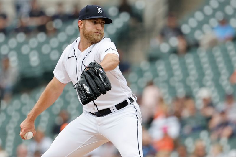 Jun 11, 2023; Detroit, Michigan, USA; Detroit Tigers relief pitcher Will Vest (19) pitches in the first inning against the Arizona Diamondbacks at Comerica Park. Mandatory Credit: Rick Osentoski-USA TODAY Sports