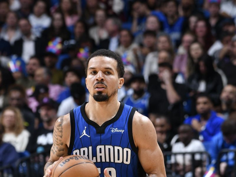 ORLANDO, FL - FEBRUARY 27: Cole Anthony #50 of the Orlando Magic handles the ball during the game against the Brooklyn Nets on February 27, 2024 at the Kia Center in Orlando, Florida. NOTE TO USER: User expressly acknowledges and agrees that, by downloading and or using this photograph, User is consenting to the terms and conditions of the Getty Images License Agreement. Mandatory Copyright Notice: Copyright 2024 NBAE (Photo by Fernando Medina/NBAE via Getty Images)