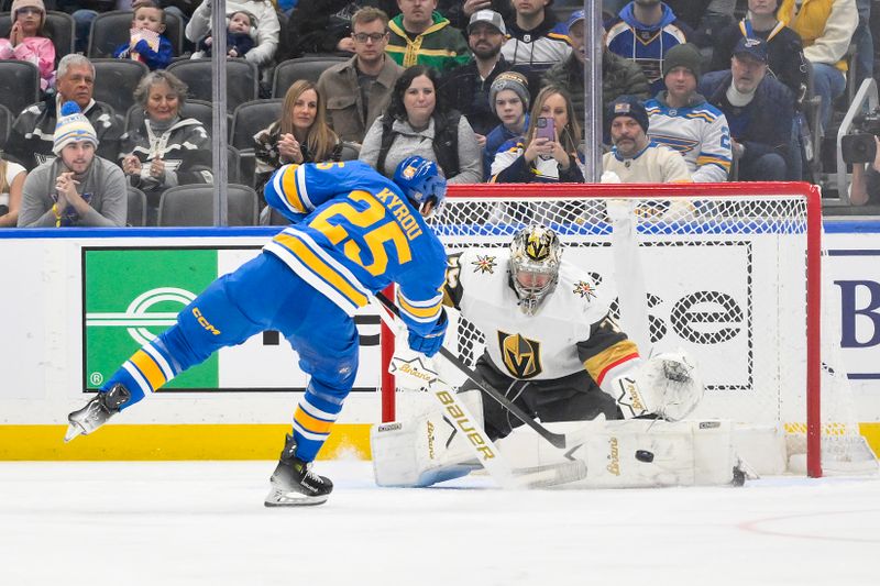 Vegas Golden Knights' Resilient Effort Falls Short Against St. Louis Blues at Enterprise Center