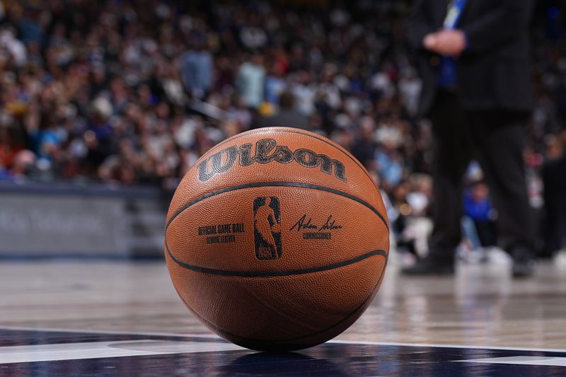 DENVER, CO - APRIL 21:   A generic basketball photo of the Official Wilson basketball during the game between the LA Clippers and the Denver Nuggets during Round 1 Game 2 of the 2025 NBA Playoffs on April 21, 2025 at Ball Arena in Denver, Colorado. NOTE TO USER: User expressly acknowledges and agrees that, by downloading and/or using this Photograph, user is consenting to the terms and conditions of the Getty Images License Agreement. Mandatory Copyright Notice: Copyright 2025 NBAE (Photo by Garrett Ellwood/NBAE via Getty Images)