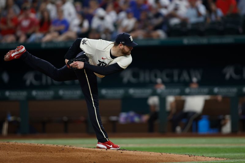 Sep 2, 2023; Arlington, Texas, USA; Texas Rangers starting pitcher Jordan Montgomery (52) throws a pitch in the fourth inning against the Minnesota Twins at Globe Life Field. Mandatory Credit: Tim Heitman-USA TODAY Sports