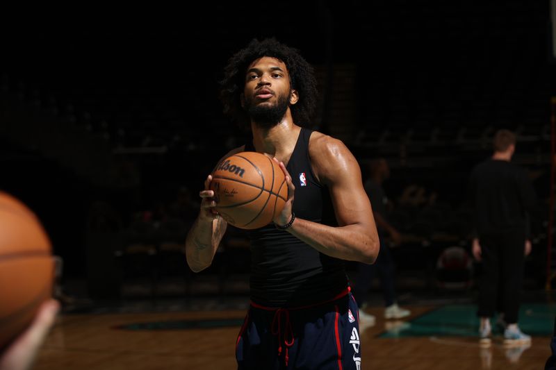 WASHINGTON, DC -? FEBRUARY 25: Marvin Bagley III #35 of the Washington Wizards warms up before the game against the Cleveland Cavaliers on February 25, 2024 at Capital One Arena in Washington, DC. NOTE TO USER: User expressly acknowledges and agrees that, by downloading and or using this Photograph, user is consenting to the terms and conditions of the Getty Images License Agreement. Mandatory Copyright Notice: Copyright 2024 NBAE (Photo by Stephen Gosling/NBAE via Getty Images)