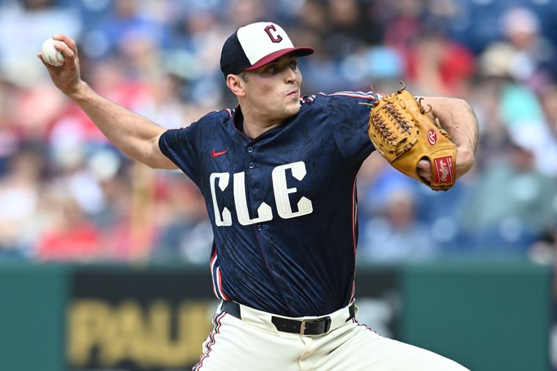 May 22, 2024; Cleveland, Ohio, USA; Cleveland Guardians relief pitcher Cade Smith (36) throws a pitch during the ninth inning against the New York Mets at Progressive Field. Mandatory Credit: Ken Blaze-USA TODAY Sports
