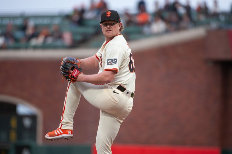 Apr 23, 2024; San Francisco, California, USA;  San Francisco Giants pitcher Logan Webb (62) throws a pitch during the first inning against the New York Mets at Oracle Park. Mandatory Credit: Ed Szczepanski-USA TODAY Sports