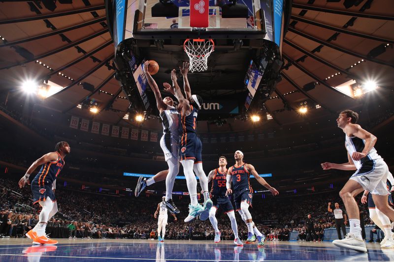 NEW YORK, NY - MARCH 8: Paolo Banchero #5 of the Orlando Magic drives to the basket during the game against the New York Knicks on March 8, 2024 at Madison Square Garden in New York City, New York.  NOTE TO USER: User expressly acknowledges and agrees that, by downloading and or using this photograph, User is consenting to the terms and conditions of the Getty Images License Agreement. Mandatory Copyright Notice: Copyright 2024 NBAE  (Photo by Nathaniel S. Butler/NBAE via Getty Images)