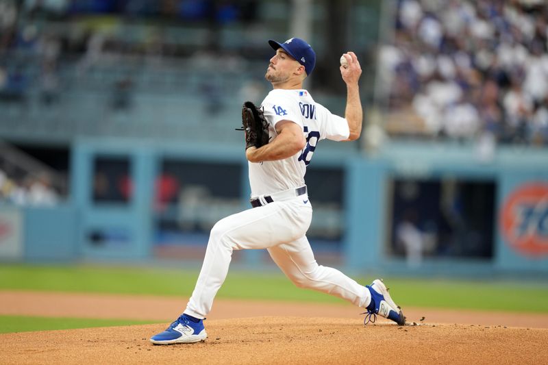 Jun 15, 2023; Los Angeles, California, USA; Los Angeles Dodgers starting pitcher Michael Grove (78) throws in the first inning against the Chicago White Sox at Dodger Stadium. Mandatory Credit: Kirby Lee-USA TODAY Sports