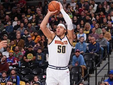 DENVER, CO - DECEMBER 8: Aaron Gordon #50 of the Denver Nuggets shoots the ball during the game against the Houston Rockets on December 8, 2023 at the Ball Arena in Denver, Colorado. NOTE TO USER: User expressly acknowledges and agrees that, by downloading and/or using this Photograph, user is consenting to the terms and conditions of the Getty Images License Agreement. Mandatory Copyright Notice: Copyright 2023 NBAE (Photo by Bart Young/NBAE via Getty Images)