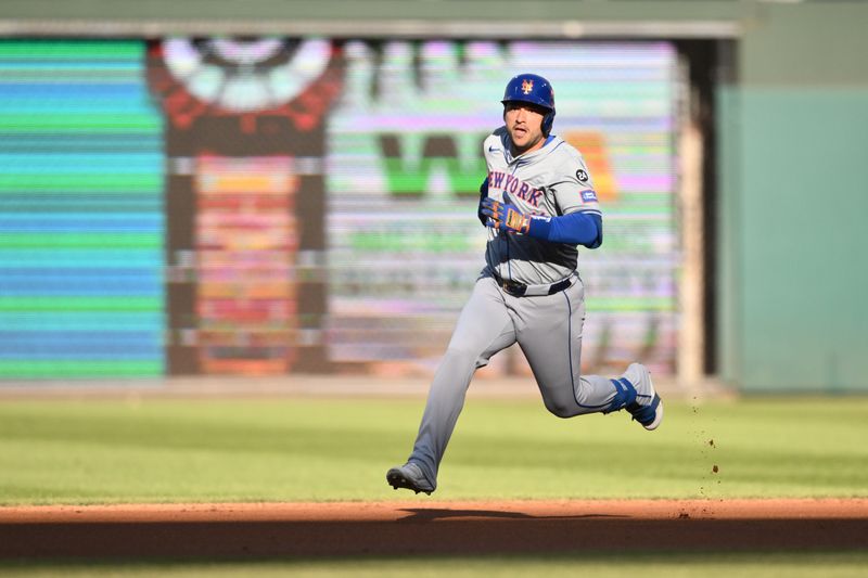 Oct 6, 2024; Philadelphia, Pennsylvania, USA; New York Mets second base Jose Iglesias (11) advances to second base in the second inning against the Philadelphia Phillies during game two of the NLDS for the 2024 MLB Playoffs at Citizens Bank Park. Mandatory Credit: Kyle Ross-Imagn Images