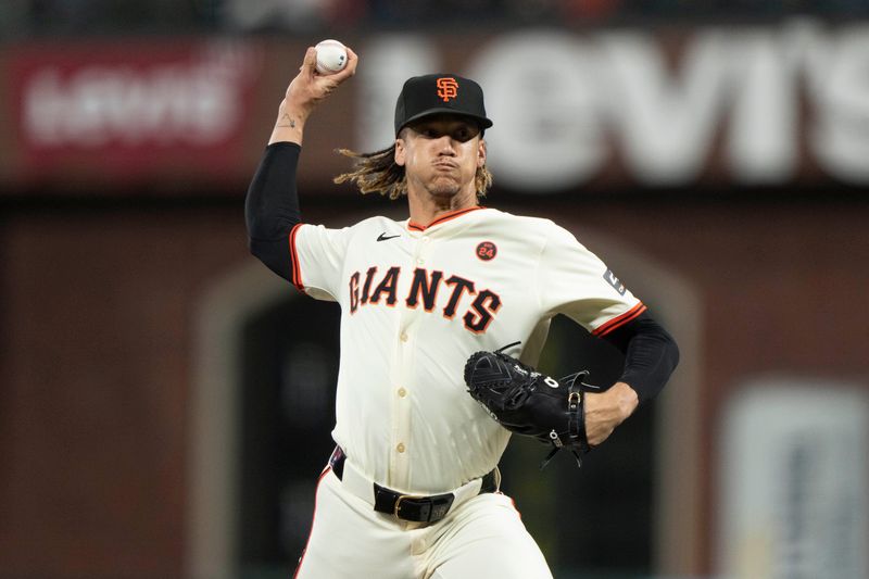 Sep 4, 2024; San Francisco, California, USA;  San Francisco Giants pitcher Spencer Bivens (76) pitches during the fifth inning against the Arizona Diamondbacks at Oracle Park. Mandatory Credit: Stan Szeto-Imagn Images