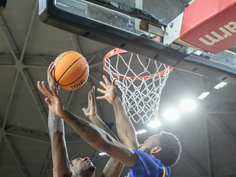 Jan 14, 2023; Wichita, Kansas, USA; Wichita State Shockers guard Jaykwon Walton (10) puts up a shot over Tulsa Golden Hurricane guard Sterling Gaston-Chapman (3) at Charles Koch Arena. Mandatory Credit: William Purnell-USA TODAY Sports