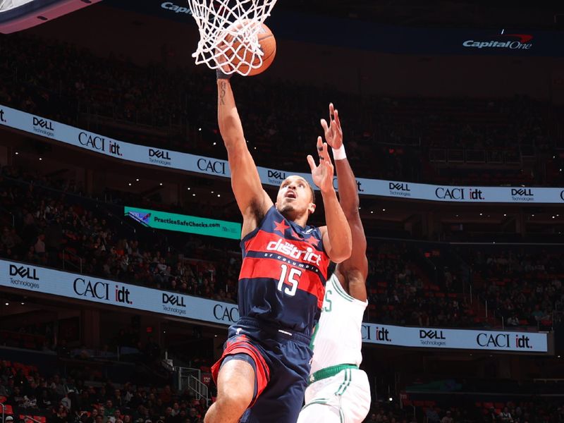 WASHINGTON, DC -? NOVEMBER 22: Malcolm Brogdon #15 of the Washington Wizards drives to the basket during the game against the Boston Celtics during the Emirates NBA Cup game on November 22, 2024 at Capital One Arena in Washington, DC. NOTE TO USER: User expressly acknowledges and agrees that, by downloading and or using this Photograph, user is consenting to the terms and conditions of the Getty Images License Agreement. Mandatory Copyright Notice: Copyright 2024 NBAE (Photo by Stephen Gosling/NBAE via Getty Images)