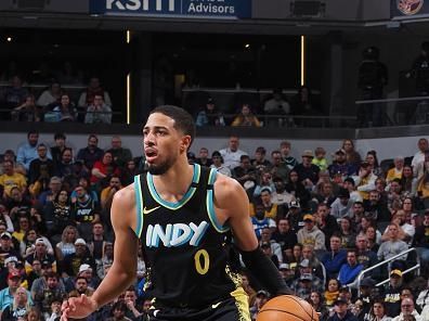 INDIANAPOLIS, IN - DECEMBER 23:  Tyrese Haliburton #0 of the Indiana Pacers handles the ball during the game against the Orlando Magic on December 23, 2023 at Gainbridge Fieldhouse in Indianapolis, Indiana. NOTE TO USER: User expressly acknowledges and agrees that, by downloading and or using this Photograph, user is consenting to the terms and conditions of the Getty Images License Agreement. Mandatory Copyright Notice: Copyright 2023 NBAE (Photo by Ron Hoskins/NBAE via Getty Images)