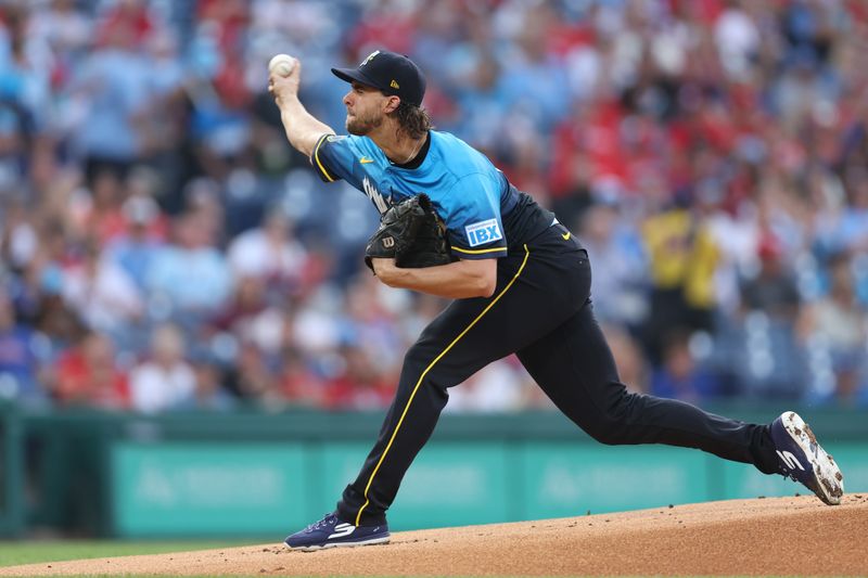 Aug 16, 2024; Philadelphia, Pennsylvania, USA; Philadelphia Phillies pitcher Aaron Nola (27) throws a pitch during the first inning against the Washington Nationals at Citizens Bank Park. Mandatory Credit: Bill Streicher-USA TODAY Sports