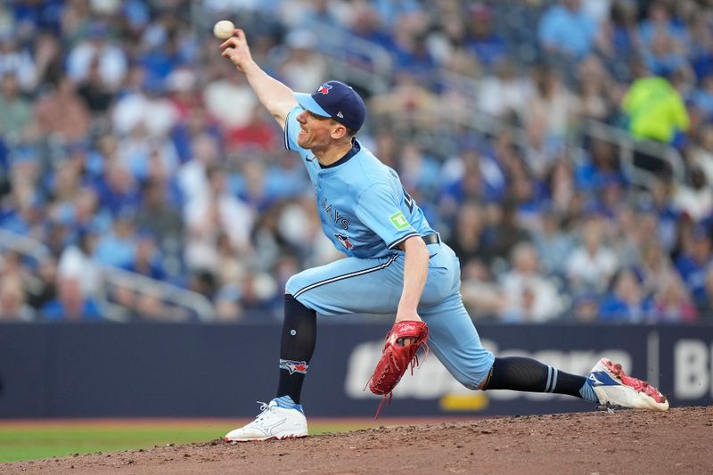 May 22, 2024; Toronto, Ontario, CAN; Toronto Blue Jays starting pitcher Chris Bassitt (40) pitches to the Chicago White Sox during the third inning at Rogers Centre. Mandatory Credit: John E. Sokolowski-USA TODAY Sports