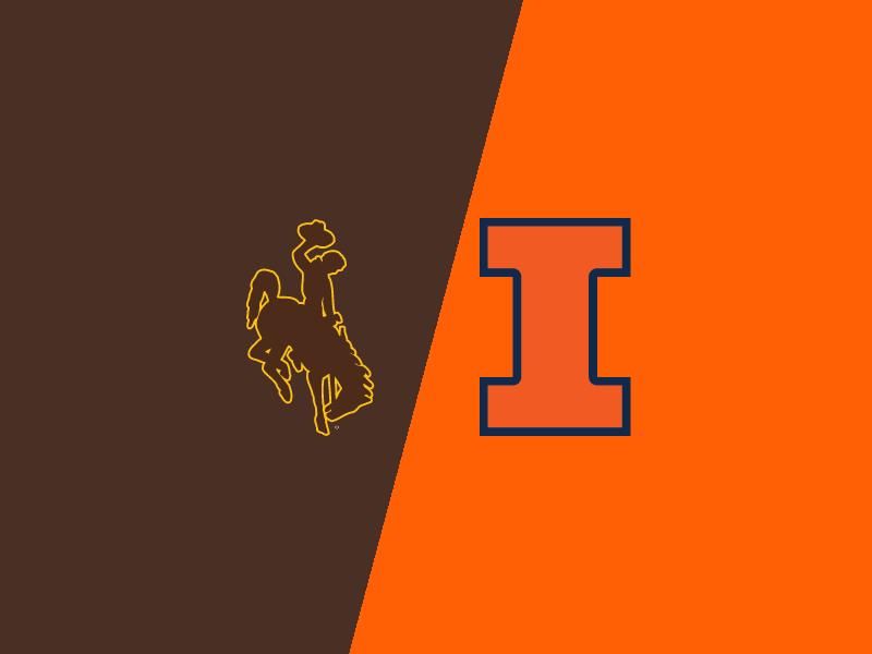 Clash at Memorial Stadium: Wyoming Cowboys Take on Illinois Fighting Illini in College Football...