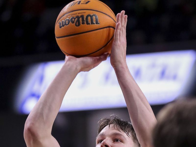 Dec 12, 2023; Cincinnati, Ohio, USA; Cincinnati Bearcats guard Simas Lukosius (41) shoots a free throw against the Bryant Bulldogs in the second half at Fifth Third Arena. Mandatory Credit: Katie Stratman-USA TODAY Sports