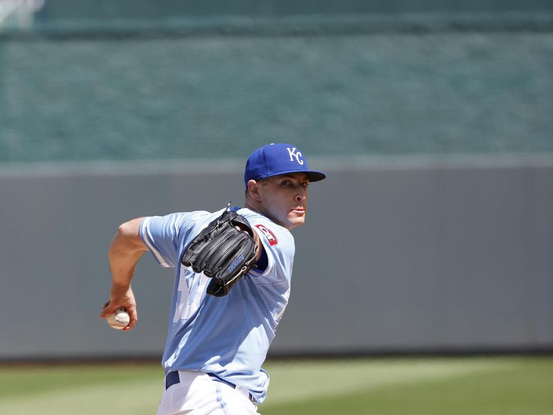 Apr 6, 2025; Kansas City, Missouri, USA;  Kansas City Royals pitcher Kris Bubic (50) starts for Kansas City against  the Baltimore Orioles at Kauffman Stadium. Mandatory Credit: Gary Rohman-Imagn Images