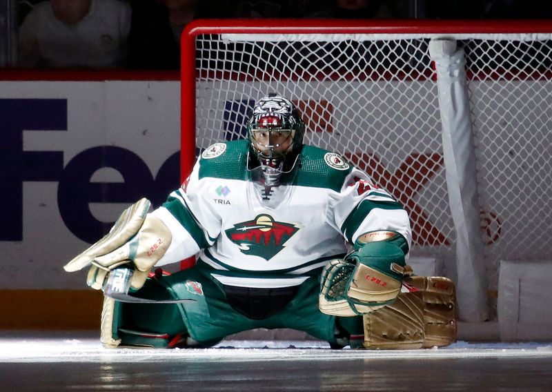 Apr 6, 2023; Pittsburgh, Pennsylvania, USA; Minnesota Wild goaltender Marc-Andre Fleury (29) stretches before the first period against the Pittsburgh Penguins at PPG Paints Arena. Mandatory Credit: Charles LeClaire-USA TODAY Sports