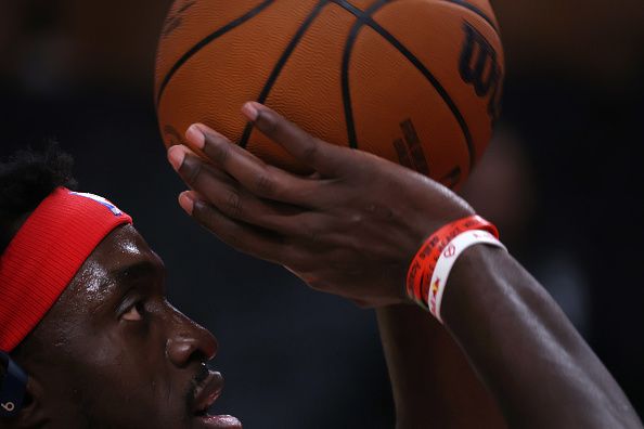 TORONTO, ON- NOVEMBER 15  - Toronto Raptors forward Pascal Siakam (43) during warm-ups as the Toronto Raptors fall to the Milwaukee Bucks 128-112 at Scotiabank Arena in Toronto. November 15, 2023.        (Steve Russell/Toronto Star via Getty Images)