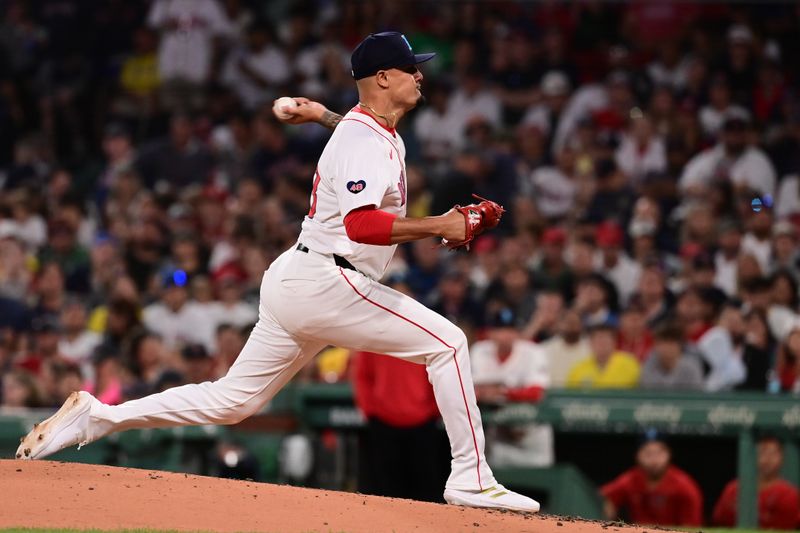 Jun 16, 2024; Boston, Massachusetts, USA; Boston Red Sox relief pitcher Brennan Bernardino (83) pitches against the New York Yankees during the seventh inning at Fenway Park. Mandatory Credit: Eric Canha-USA TODAY Sports