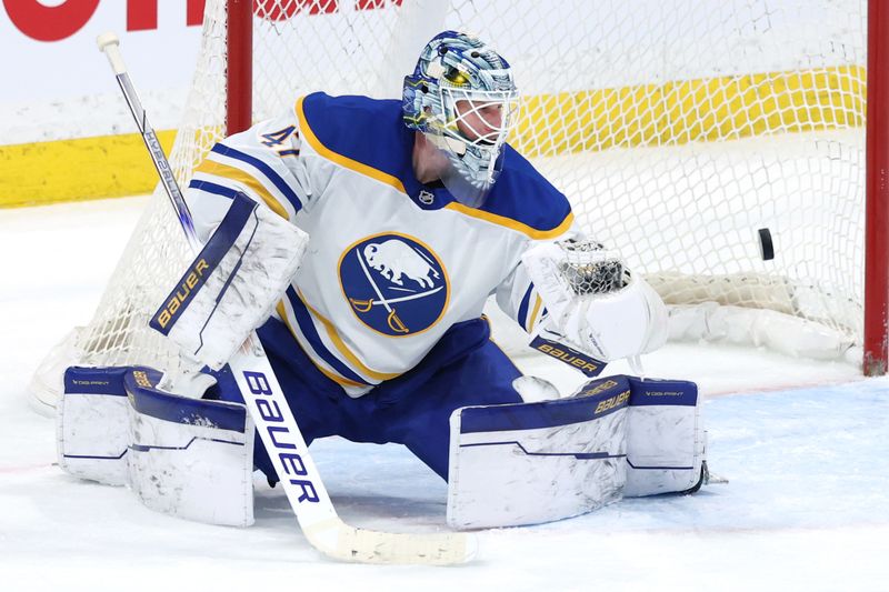 Mar 23, 2025; Winnipeg, Manitoba, CAN; Winnipeg Jets left wing Nikolaj Ehlers (27) (not shown) scores on Buffalo Sabres goaltender James Reimer (47) in the third period at Canada Life Centre. Mandatory Credit: James Carey Lauder-Imagn Images