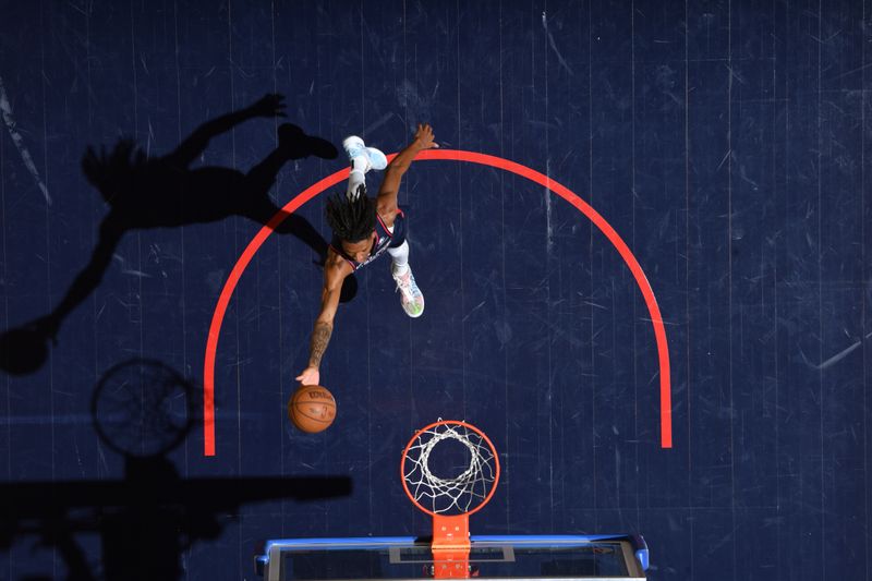 PHILADELPHIA, PA - FEBRUARY 7:  Terquavion Smith #23 of the Philadelphia 76ers goes to the basket during the game on February 7, 2024 at the Wells Fargo Center in Philadelphia, Pennsylvania NOTE TO USER: User expressly acknowledges and agrees that, by downloading and/or using this Photograph, user is consenting to the terms and conditions of the Getty Images License Agreement. Mandatory Copyright Notice: Copyright 2024 NBAE (Photo by Jesse D. Garrabrant/NBAE via Getty Images)