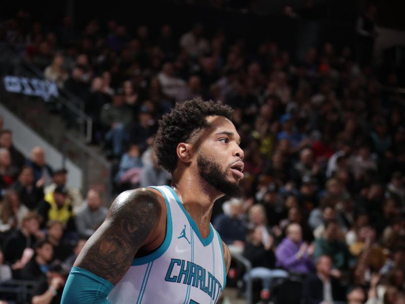 SALT LAKE CITY, UT - JANUARY 15: Miles Bridges #0 of the Charlotte Hornets handles the ball during the game against the Utah Jazz on January 15, 2025 at Delta Center in Salt Lake City, Utah. NOTE TO USER: User expressly acknowledges and agrees that, by downloading and or using this Photograph, User is consenting to the terms and conditions of the Getty Images License Agreement. Mandatory Copyright Notice: Copyright 2025 NBAE (Photo by Melissa Majchrzak/NBAE via Getty Images)