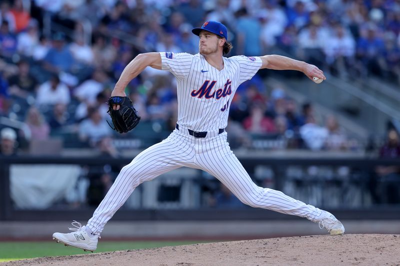 Jun 1, 2024; New York City, New York, USA; New York Mets relief pitcher Josh Walker (91) pitches against the Arizona Diamondbacks during the sixth inning at Citi Field. Mandatory Credit: Brad Penner-USA TODAY Sports