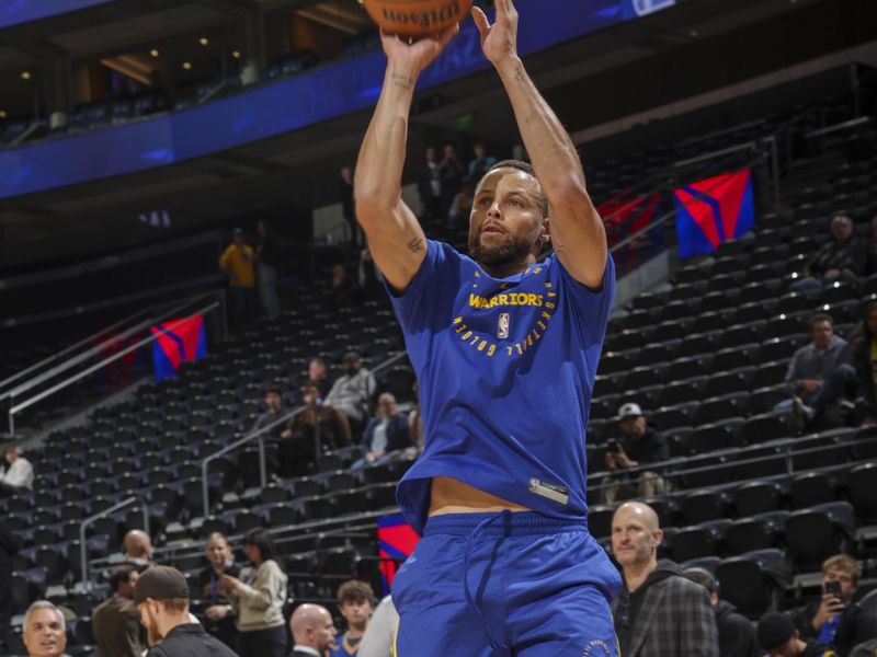 SALT LAKE CITY, UT - OCTOBER 25: Stephen Curry #30 of the Golden State Warriors shoots a three point basket before the game on October 25, 2024 at Delta Center in Salt Lake City, Utah. NOTE TO USER: User expressly acknowledges and agrees that, by downloading and or using this Photograph, User is consenting to the terms and conditions of the Getty Images License Agreement. Mandatory Copyright Notice: Copyright 2024 NBAE (Photo by Melissa Majchrzak/NBAE via Getty Images)