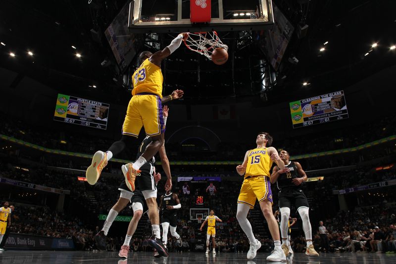 MEMPHIS, TN - MARCH 27: LeBron James #23 of the Los Angeles Lakers on March 27, 2024 at FedExForum in Memphis, Tennessee. NOTE TO USER: User expressly acknowledges and agrees that, by downloading and or using this photograph, User is consenting to the terms and conditions of the Getty Images License Agreement. Mandatory Copyright Notice: Copyright 2024 NBAE (Photo by Joe Murphy/NBAE via Getty Images)