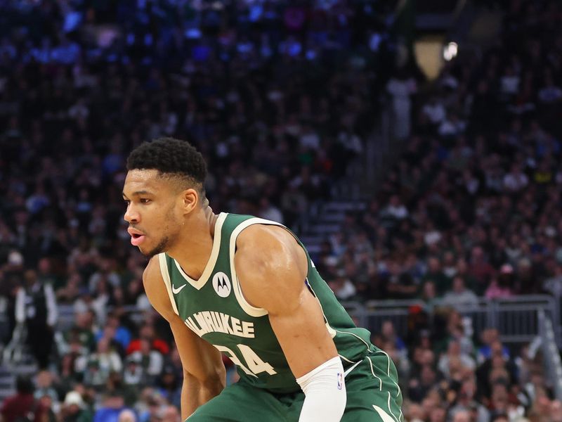 MILWAUKEE, WISCONSIN - DECEMBER 21: Giannis Antetokounmpo #34 of the Milwaukee Bucks handles the ball during a game against the Orlando Magic at Fiserv Forum on December 21, 2023 in Milwaukee, Wisconsin. NOTE TO USER: User expressly acknowledges and agrees that, by downloading and or using this photograph, User is consenting to the terms and conditions of the Getty Images License Agreement. (Photo by Stacy Revere/Getty Images)