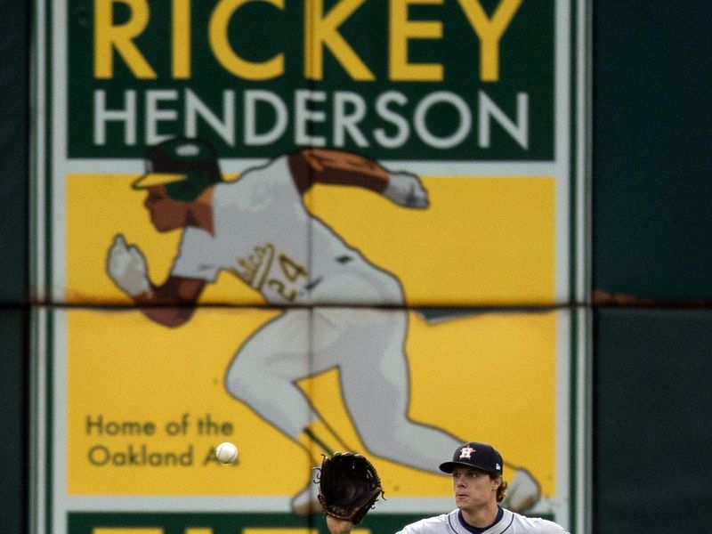 May 24, 2024; Oakland, California, USA; Oakland Athletics infielder Aledmys Díaz (6) runs down a single off the bat of Oakland Athletics left fielder Miguel Andujar during the third inning at Oakland-Alameda County Coliseum. Mandatory Credit: D. Ross Cameron-USA TODAY Sports
