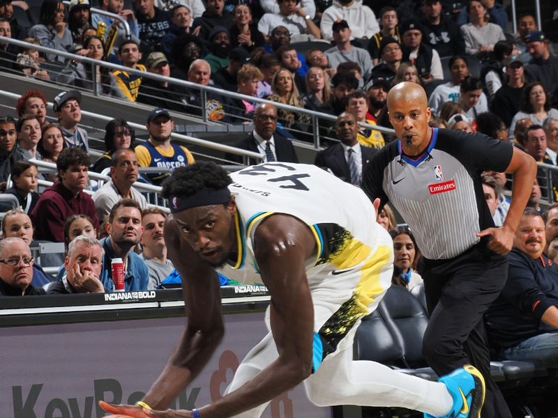 INDIANAPOLIS, IN - NOVEMBER 17: Pascal Siakam #43 of the Indiana Pacers handles the ball during the game against the Miami Heat on November 17, 2024 at Gainbridge Fieldhouse in Indianapolis, Indiana. NOTE TO USER: User expressly acknowledges and agrees that, by downloading and or using this Photograph, user is consenting to the terms and conditions of the Getty Images License Agreement. Mandatory Copyright Notice: Copyright 2024 NBAE (Photo by Ron Hoskins/NBAE via Getty Images)