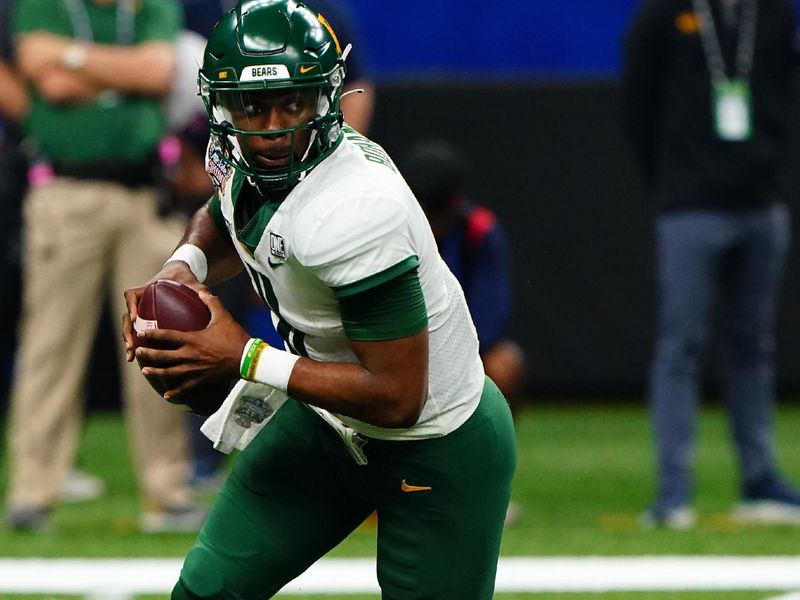 Jan 1, 2022; New Orleans, LA, USA; Baylor Bears quarterback Gerry Bohanon (11) scrambles with the ball against the Mississippi Rebels during the first half in the 2022 Sugar Bowl at Caesars Superdome. Mandatory Credit: John David Mercer-USA TODAY Sports